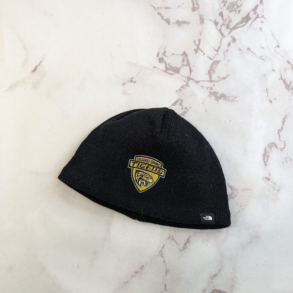 The North Face Beanie Hat Black Skull Cap Fleece Colorado Springs Tigers Hockey